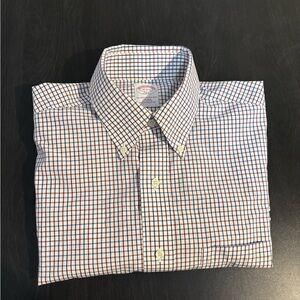 Brooks Brothers 346 “The original polo” classic Red Blue Check Dress Shirt